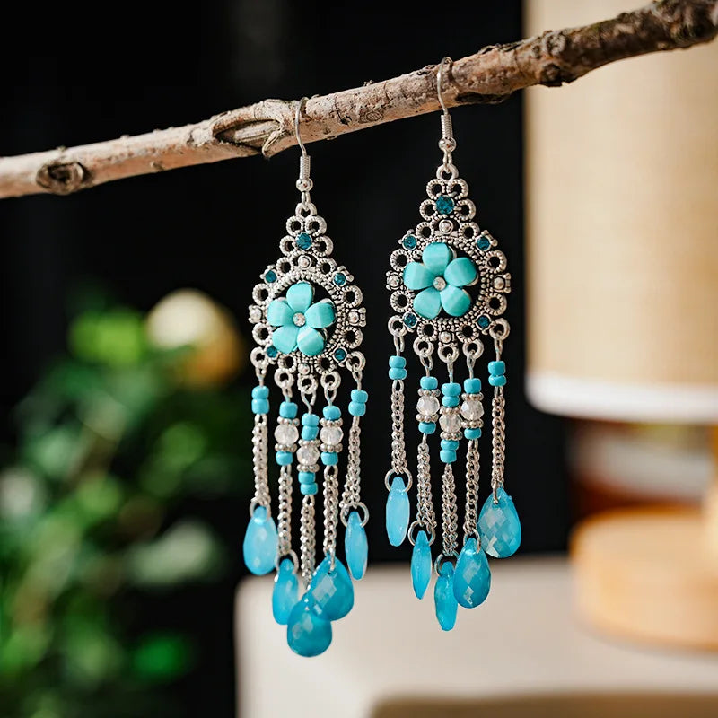 Bohemian Ethnic Fringed Tassel Earrings