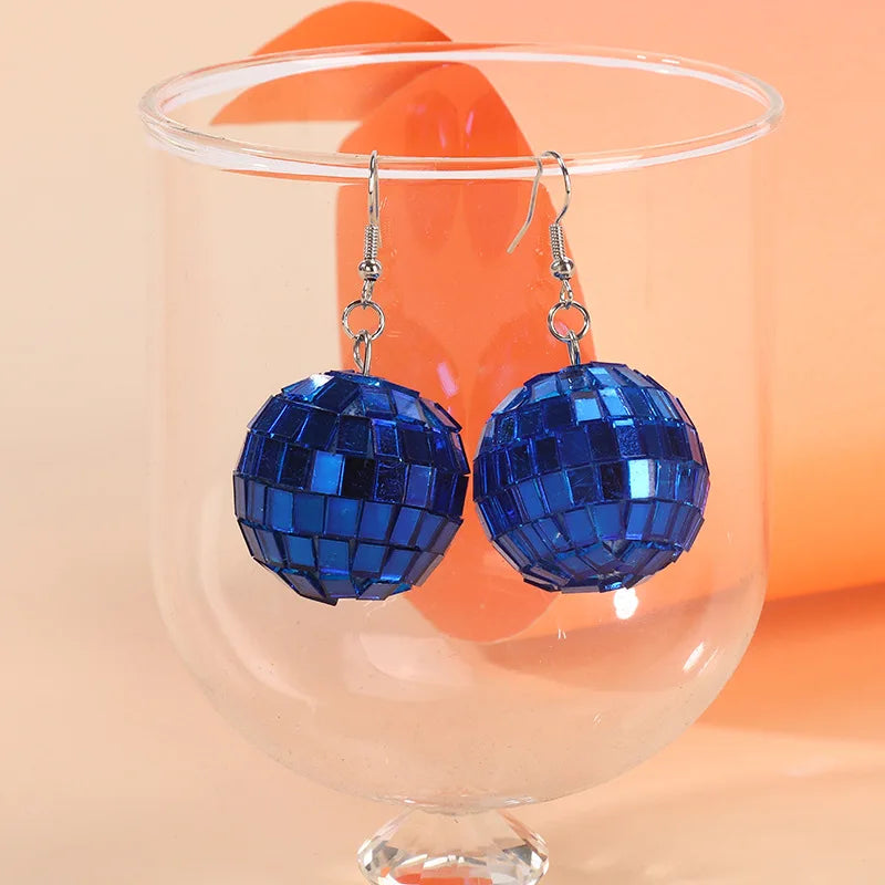 Resin Snowflake Star Light Ball Christmas Earrings