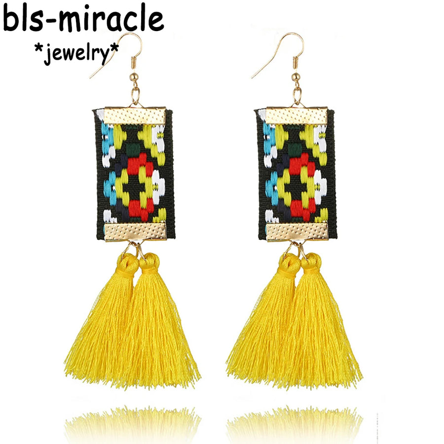 Ethnic Square Earrings